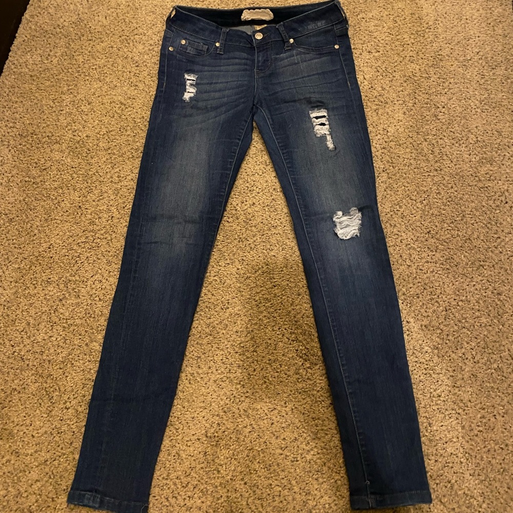 Altar'd State Distressed denim blue skinny jeans